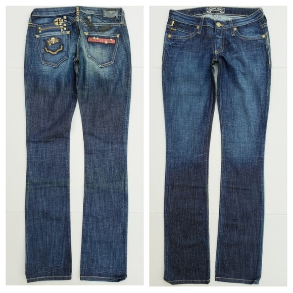 New ROBIN'S JEAN sz 29 Rock & Roll Straight Jeans - Picture 4 of 8